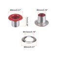 thumbnail image 2 of Unique Bargains 100PCS Grommets Eyelets 1/6 Inch (4mm) ID Hole Metal Self Backing Eyelet with Washers for Leather Red, 2 of 7