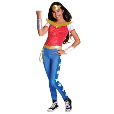 Rubie's Costume Enfants DC Super-Héros Filles Deluxe Wonder Woman Costume Rouge, Large