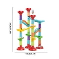 thumbnail image 3 of Colorful Ball Run Slide Building Blocks Construction Set 50 Pcs With 15 Balls Marble Tower Track Educational Stem Toy For Kids, 3 of 7