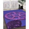 thumbnail image 3 of Ahgly Company Tapis Rectangulaire Lavable en Machine Intérieur Transitionnel Aztech Violet, 2 Pieds x 5 Pieds, 3 of 7