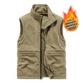 thumbnail image 1 of LOVZFMLL Jackets for Men's Thin Workwear Solid Color Stand Collar Sleeveless Jacket Tank, 1 of 1