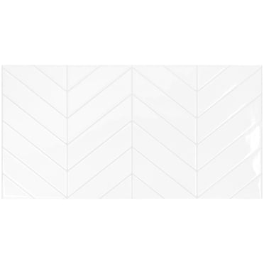 Smart Tiles Peel and Stick Backsplash Wall Tiles, Blok Chevron, 2-Pack, 22.56in x 11.58in