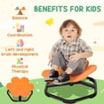 thumbnail image 4 of Qaba Flower-Shaped Kids Swivel Chair, Sensory Spinning Chair, Orange, 4 of 10