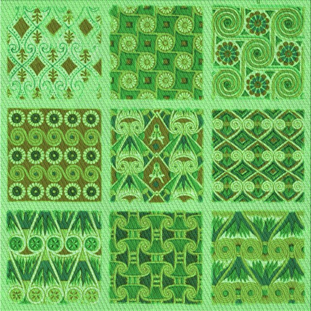 Ahgly Tapis d'Intérieur Lavable en Machine Carré Transitionnel Vert Émeraude, 6 Pieds Carré