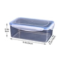thumbnail image 2 of Microwave-Safe Plastic Food Storage Containers with Lids - 4-Piece Set, Airtight, Stackable, for Lunch, Meal Prep, Fruits, Vegetables (5.5" to 9.4" Rectangular), 2 of 2