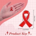 thumbnail image 2 of Product Category Brooch - 1PC Elegant Ribbon Cancer Awareness Lapel Pin Heart Shaped Silk Ribbon Fashion Accessory for Clothing Bags and More, 2 of 3
