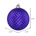 thumbnail image 3 of Vickerman N188466D Boule Pailletée Durian Violette de 2,75 Po, 12 par Sac, 3 of 3