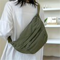 thumbnail image 3 of Large Capacity Canvas Chest Bag, Vintage Sling Backpack, Casual Crossbody Bag For, 3 of 5