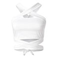 thumbnail image 3 of Fridja Womens Wild Style Off The Shoulder Crop Tops Sequins Strapless Bra Tank Vests, 3 of 9