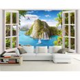 thumbnail image 2 of 3D Wallpaper Waterfall Sea Fresco SKU# WAL0117, 2 of 11