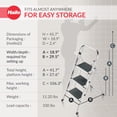 thumbnail image 4 of Hailo Folding Step Stool, 3 Step Ladder for Home & Kitchen, K70, Silver, 4 of 11