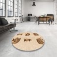 thumbnail image 4 of Ahgly Company Tapis d'Intérieur Lavables en Machine Rectangulaire Transitionnel Brun Bronze, 2' x 5', 4 of 7