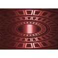 thumbnail image 1 of Ahgly Company Tapis d'Intérieur Rectangulaire Transitionnel Rouge Brique Feu Lavable à la Machine, 4 Pieds x 6 Pieds, 1 of 7