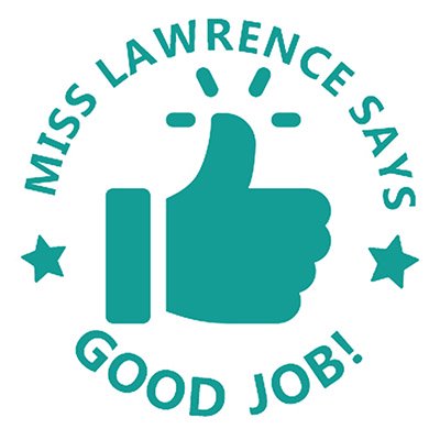 Printtoo Personalized Teachers Stamp Good Job! Teachers Name Self-Inking Rubber Stamp Appreciation Message For School Classroom & Homework Supplies,Green - 30 x 30 mm