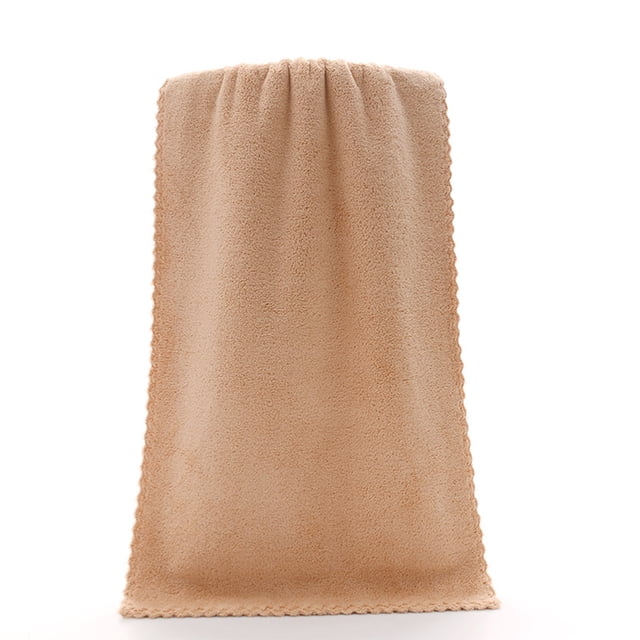 Bigersell Bathroom Towels 75 x 35 cm Solid Microfiber Soft Plush Bath Towels Super Absorbent Face Towels Rectangular Bathing Shower Towels Quick Dry Hand Bath Towels D