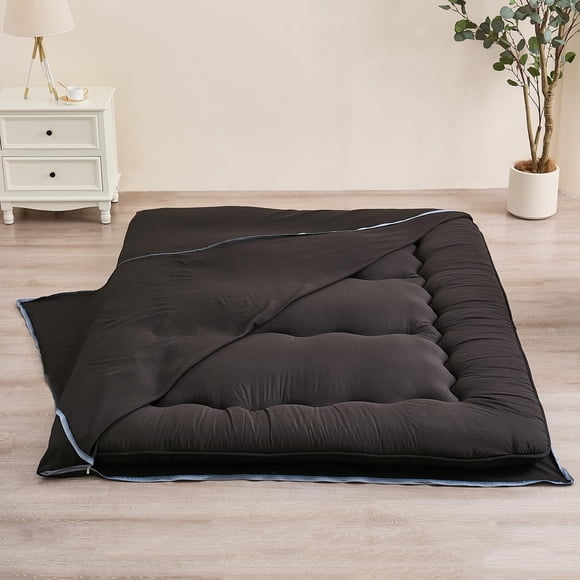 Zelladorra Futon Mattress Cover, Zippered Japanese Floor Mattress Cover