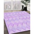 thumbnail image 3 of Ahgly Company Tapis d'Intérieur Lavable en Machine Carré Violet Transitionnel, 3 Pieds Carré, 3 of 7