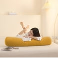 thumbnail image 4 of HHBEAUTY Round Pillow, Cervical Neck Roll Memory Pillow, Bolster Pillow, Round Neck Support for Sleeping | Bolster for Bed, Legs, Back and Yoga, Removable And Washable, Yellow, 4 of 6