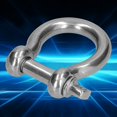 thumbnail image 4 of Wchiuoe Bow Shackle,Screw Pin Anchor Shackle Bow Shape 304 Stainless Steel Chain Wire Rope Connector Lifting Tool,Bow Shape Load Clamp, 4 of 8