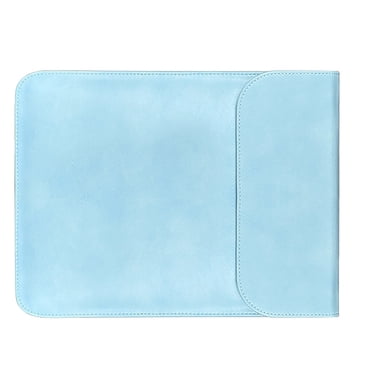 Housse d'Ordinateur Portable Imperméable en PU, Rangement, Housse d'Ordinateur Bloc-Notes, Pochette pour Ordinateur Portable, Sac, Housse d'Ordinateur Bloc-Notes de Remplacement pour MacBook, Bleu, 15,4 Pouces