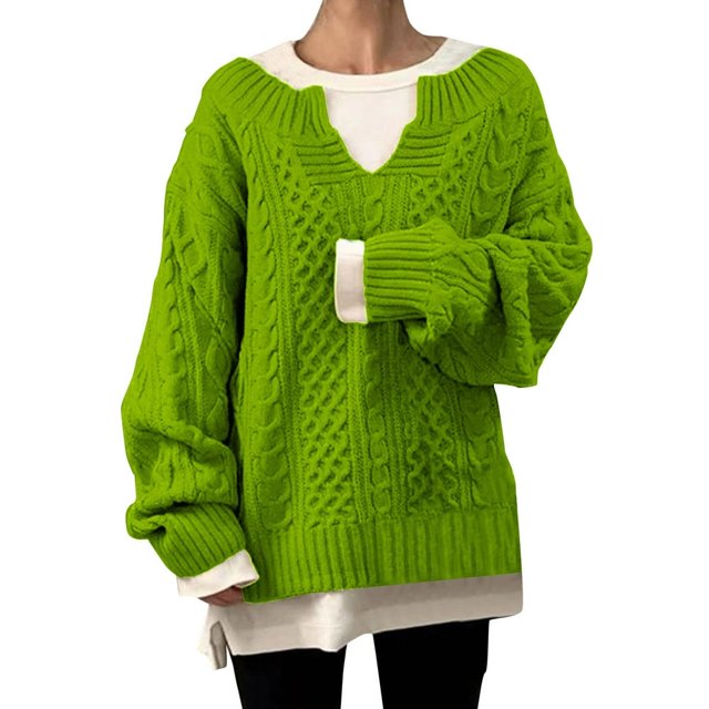 Pull en Tricot à Manches Longues à Motif Décontracté Solide pour Femmes