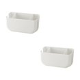 thumbnail image 1 of 2PC Spoon And Lid Rest Wall Mounted Storage Box With Hook Mobile Phone Holder Mobile Phone Charging Station Remote Control Storage Box Self Adhesive Double Sided Tape Fixed Position White, 1 of 3