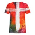 thumbnail image 4 of T-shirts pour Hommes Grande Taille, Paquet, T-Shirts pour Hommes de Rue Tendance Décontractés à Imprimé Croix, Col Rond, Manches Courtes, Chemises pour Hommes, Mode, Hauts d'Été, Liquidation en Liquidation (Jaune, 3TG), 4 of 5