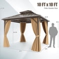 thumbnail image 2 of Costway Pavillon à Toit Rigide 10 X 10 Pi avec Rideau, Double Toit Robuste en Métal Galvanisé, 2 of 9