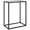 thumbnail image 1 of vidaXL Console Table Transparent 60x35x75 cm Tempered Glass, 1 of 5