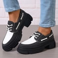 thumbnail image 2 of Dakaela Chaussures Oxford à Bout Golf à Lacets pour Femmes Plateforme Vintage Bout Rond Mocassins à Enfiler Mode Mary Jane, 2 of 6