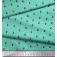thumbnail image 2 of Soimoi Green Rayon Fabric Lines & Pickle Jar Kitchen Decor Fabric Printed Yard 42 Inch Wide, 2 of 3