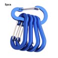 thumbnail image 4 of Transemion 5pcs Stainless Steel Climbing Button Carabiner Easy To Hiking And Backpacking Royal blue, 4 of 6