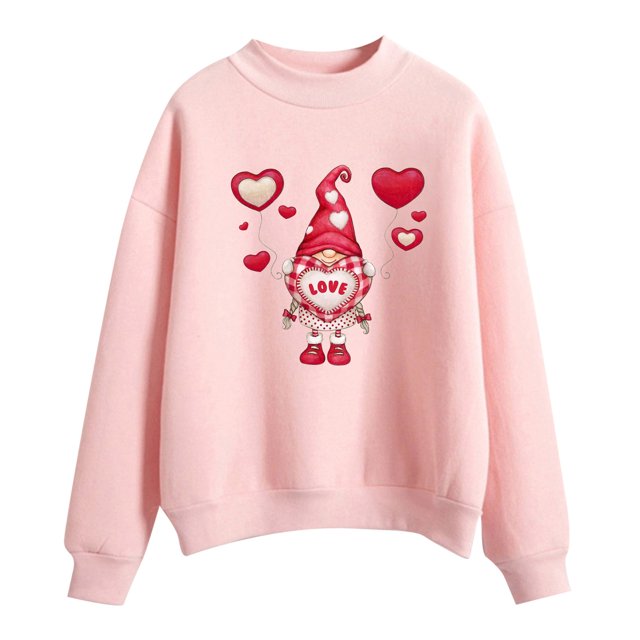 CEHVOM Femmes Mode Décontractée Imprimé Col Rond Ample Manches Longues Hauts Courts Blouse Chandails Sans Capuche Liquidation