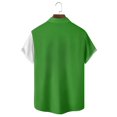 thumbnail image 4 of Xdzjlr Polos pour Hommes Patchwork Musical Décontracté Manches Courtes Bouton Col Rabattu Blouse T-Shirt Polyvalent Hommes G, 4 of 4