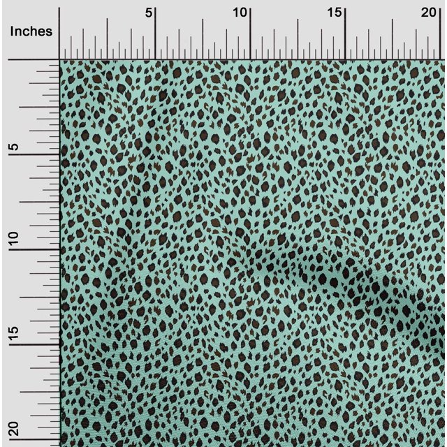 oneOone Viscose Jersey Fabric Leopard Animal Skin Print Fabric BTY 60 Inch Wide
