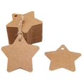 thumbnail image 1 of Star Gift Tags200PCS Paper Gift Tags with String Black Kraft Hang Tag with Feet Natural Jute Twine, 1 of 4
