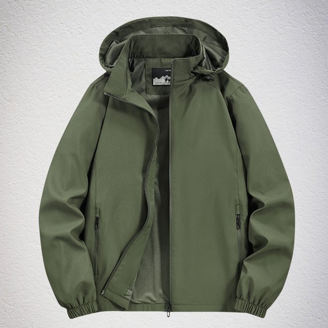 LOVZFMLL Jackets for Men's Solid Color Velvet Winter Windproof Hooded Long Sleeved Pocket