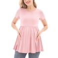 thumbnail image 2 of Bearsland T-Shirts de Maternité à Manches Courtes pour Femmes, Vêtements de Grossesse, Lot de 3, 2 of 7