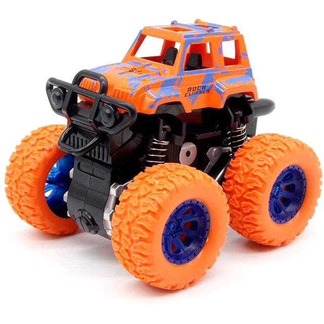 Amdohai Mini Véhicule Tout-Terrain Inertiel pour Enfants à Quatre Roues Motrices Voiture Jouet en Plastique pour Enfants à Rétrofriction Voiture Cascade
