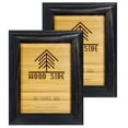 thumbnail image 4 of Rustic Wooden Poster Picture Frame 20x24 - Natural Solid Eco Distressed Wood for Wall Mounting Photo Frame - Charcoal, 4 of 5