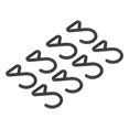 thumbnail image 2 of 60 PCS B07 2 Shaped Hanging Hooks Shoulder Strap Back Revolving Hook Pet Belt Buckle Hooks Internal Diameter 2.5cm/1.0in, 2 of 14