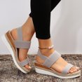 thumbnail image 4 of Sandales Espadrilles à Talon Compensé à Bride Arrière pour Femmes, Confortables, Extensibles, Plateforme, Marche, Chaussures d'Été pour le Travail, 4 of 6