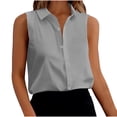 thumbnail image 1 of BVOFAR Women's Sleeveless Button Down Shirts Solid Color Casual Collared Tank Tops Work Business Blouses S-XXL, 1 of 8