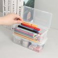 thumbnail image 4 of LSLJS Extra Large Capacity Plastic Pencil Box Stackable Translucent Clear Pencil Box Office Supplies Storage Organizer Box for Gel Pens Erasers Tape Pens Pencils Mark Pencil Case, 4 of 7