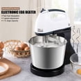 thumbnail image 3 of Binwennn Stand Mixer Classic Stand And Hand Mixer Adjustable Stainless Steel Whisk Mixer For Frosting Meringue Dough Eggs Batter Salon Color Bowls Crank Hand Mixer Kids Baking Utensils Whisker for, 3 of 6