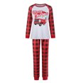thumbnail image 1 of SMihono Pantalons en Lin Femmes Mode Grande Taille Pyjamas de Noël pour Famille Ensembles Assortis Combinaisons Pyjamas de Noël Assortis pour Famille Pyjamas à Manches Longues Ensemble Deux Pièces Maman Pantalons Larges Femmes, 1 of 9