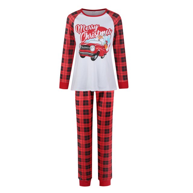 SMihono Pantalons en Lin Femmes Mode Grande Taille Pyjamas de Noël pour Famille Ensembles Assortis Combinaisons Pyjamas de Noël Assortis pour Famille Pyjamas à Manches Longues Ensemble Deux Pièces Maman Pantalons Larges Femmes