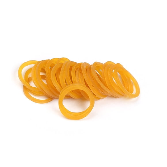 KAKOWELY Élastiques 100 g Robustes Transparents 1,5x0,14 cm Extensibles Naturels Ronds Ensemble Anneau (Jaune), 0,59 Pouces X 0,59 Pouces X 0,06 Pouces