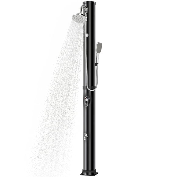 Outsunny 10.6 Gal Solar Heated Shower, 7.2 FT Freestanding Outdoor Shower