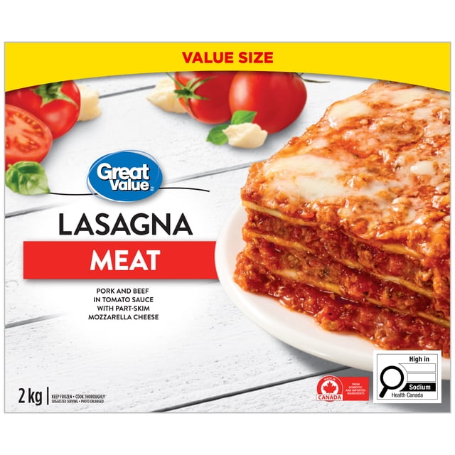 Great Value Meat Lasagna, 2 kg